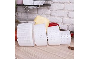 Set of 4 various Cheese making Molds 0.25+0.5+0.7+1.2 kg | Cheesemaking from Cow and Goat Milk. Cheese making supplies by QG 