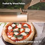 VonHaus Pizza Oven Outdoor Tabletop Stainless Steel Pellet Fueled 12" Stone view 6
