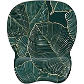 EooCoo Ergonomic Mouse Pad with Wrist Support, Mousepad with Memory Foam Wrist Rest and Non-Slip Base for Computer, Cafe, Hom