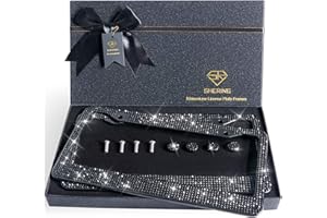Shering Bling 2 Pack License Plate Frame with Premium Gift Box 1200pcs Rhinestones for Women (Black Rhinestones)