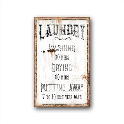 43LenaJon - Señal de lavandería, decoración de cuarto de lavado