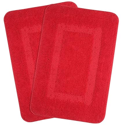 Combo of Saral Home Soft Microfiber Bathmat Set of 2 pc -45x70 cm