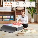 Lifewit 65L Under Bed Storage Bags 3 Pack with Front Window Grey view 4