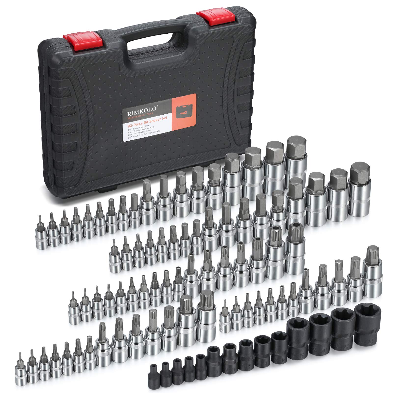 RIMKOLO 92-Piece Allen and Torx Bit Socket