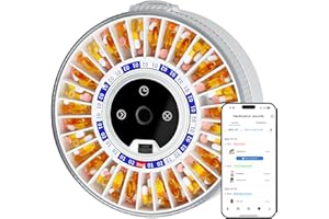 Colorwing® 2025 Smart Pill Dispenser for Seniors - 31-Slot Automatic Medication Organizer with Bluetooth Alarms, Fingerprint & Mechanical Dual Lock, Daily Timed Dispenser (Elderly-Friendly Design)