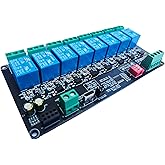 8-Channel I2C IIC Relay Board XL9535, USB-C, Dual Power 3.3V/5V, SPDT 10A EMR, DIN-Rail Ready, Multi-Board I2C Expansion Expandable, Compatible with Arduino ESP32 Raspberry Pi ESPHome &amp; Home Assistant