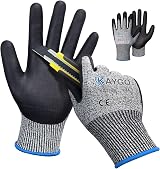 KAYGO Cut Resistant Work Safety Gloves M Grey Nitrile EN388 4X42C Level C 2