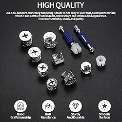 Cam Lock Nuts and Cam Screws, 110 Pcs Cam Locks for