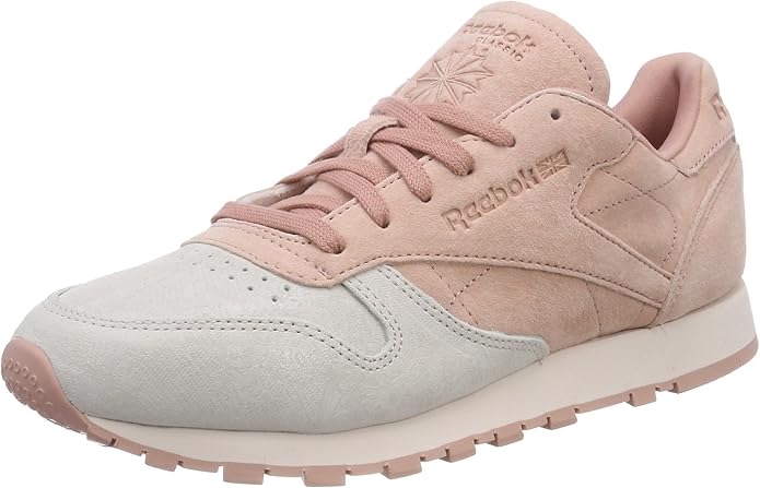 reebok classic nubuck leather trainers in pink