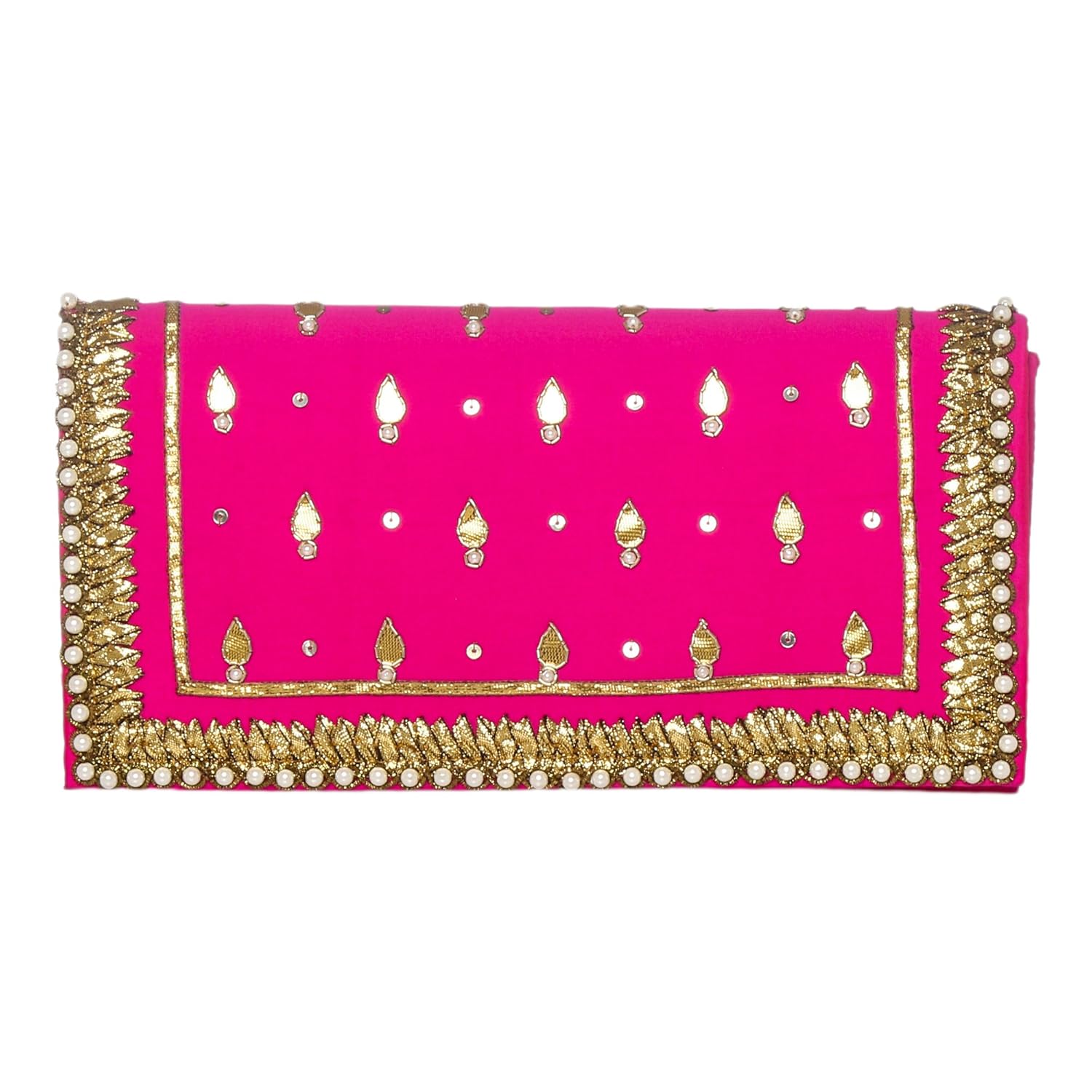 monokrome new york hudson pink womens art silk party clutch