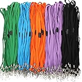 Windyun Breakaway Lanyards for ID Badges Bulk Flat Lanyards Strap with J Hook School and Office Supplies