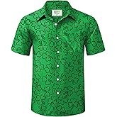 Arvilhill Men's St Patricks Day Printed Button Up Shirt