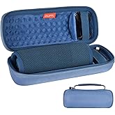 ZUJFPL EVA Hard Case for JBL Flip7/6/5 Waterproof Portable Bluetooth Speaker, Fit for JBL Flip 4 Premium Travel Protective Carrying Storage Bag.Fits USB Cable and Charge(Blue Case+Inside Blue)