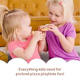 Melissa & Doug Wooden Pizza Kitchen Role Play Set 6 slices 50 toppings view 7