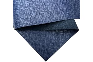 LEATHERAA ITALIAN LEATHER COMPANY Premium Italian Lambskin Leather Sheets with Pebbled Texture 8x10 / 10x10 / 12x12 / 12x18 / 12x24 / 18x24 inch,Grain Texture Skins in Rainbow Color Selection for Crafters (12x12 in / 30x30 cm, Navy)