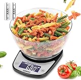 Duronic KS5000 Digital Kitchen Scale with Bowl, 2000ml, Tare, LCD