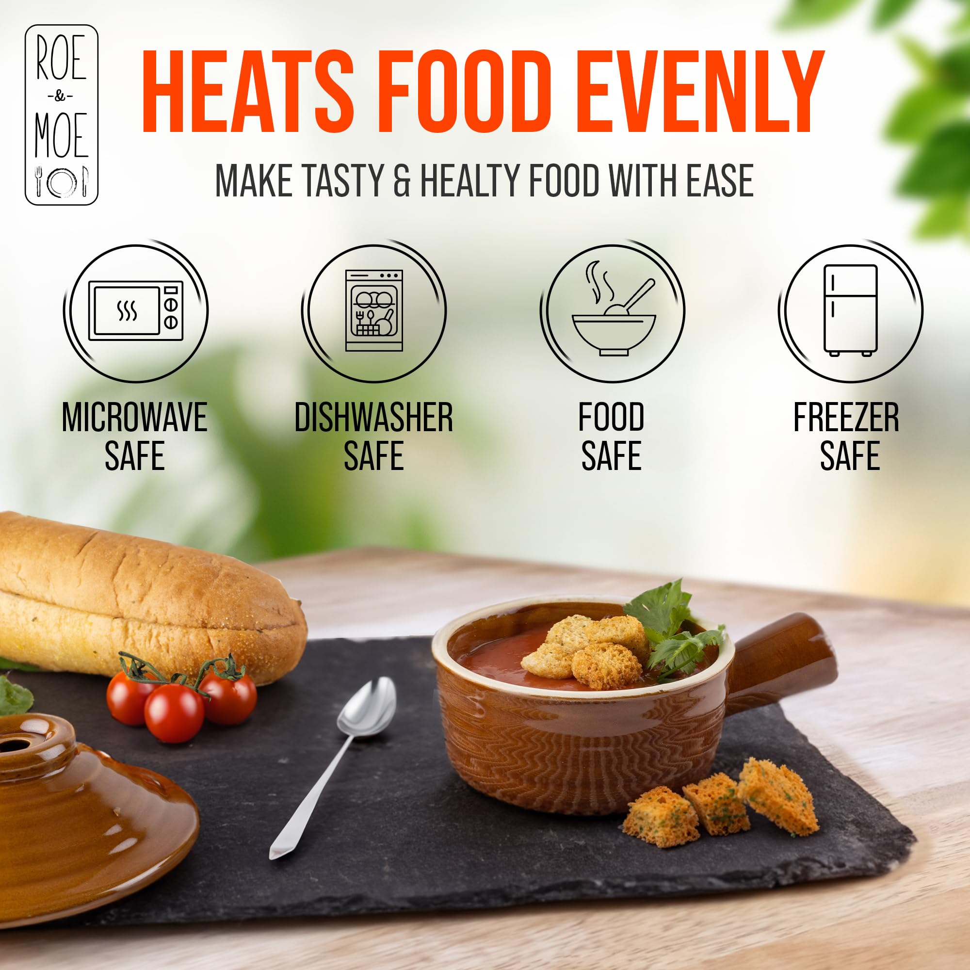 Egg Cooker - Non-Stick, Ceramic Microwave Egg Poacher with Dome Chimney Lid and Hollow Handle - Reimagine Breakfast with Picture-Perfect Eggs and Delicious Soups with Our Microwave Steamer