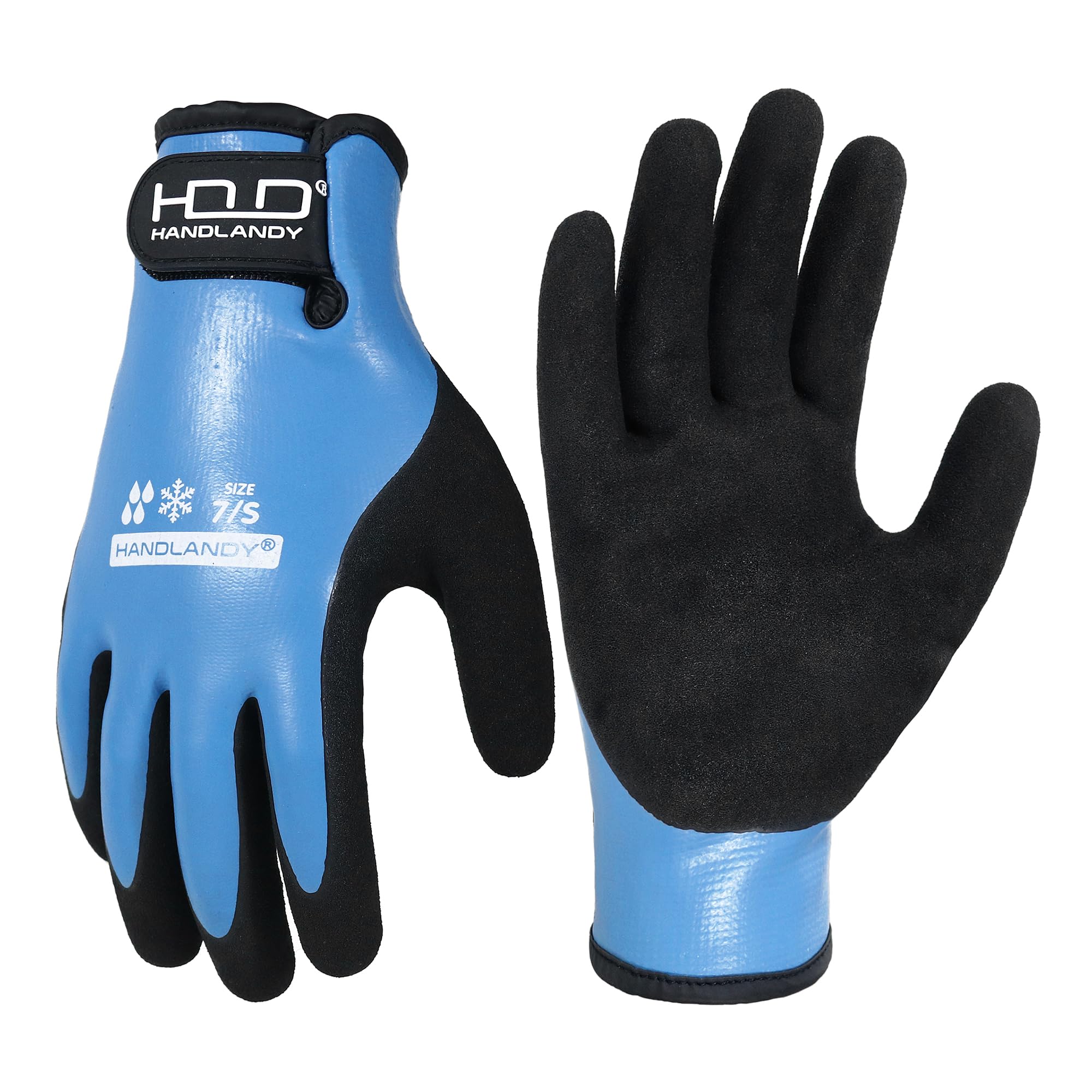 AIGEVTURE Waterproof Winter Work Gloves Men Women,Cold Weather Insulated Work Gloves Thermal Liner Superior Grip Latex Coating Warm Outdoor Best Gift — image 1