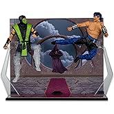 Liu Kang vs Reptile (Mortal Kombat Klassic) Deluxe 2-Pack 7" Figure | Mortal Kombat Klassic 7 Inch Action Figure 2-Pack - Liu Kang vs Reptile