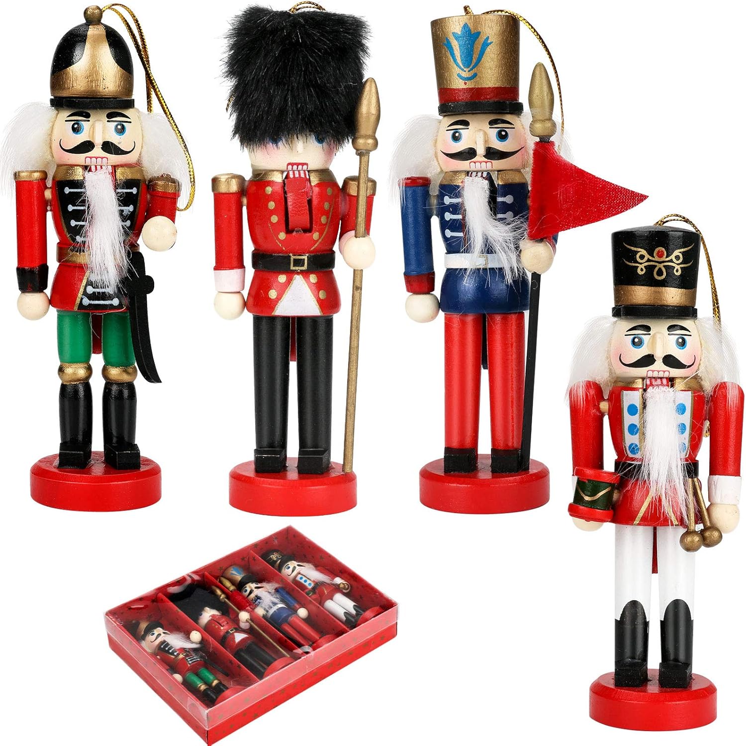 Allnice Christmas Nutcracker Wooden Nutcracker Puppet Xmas