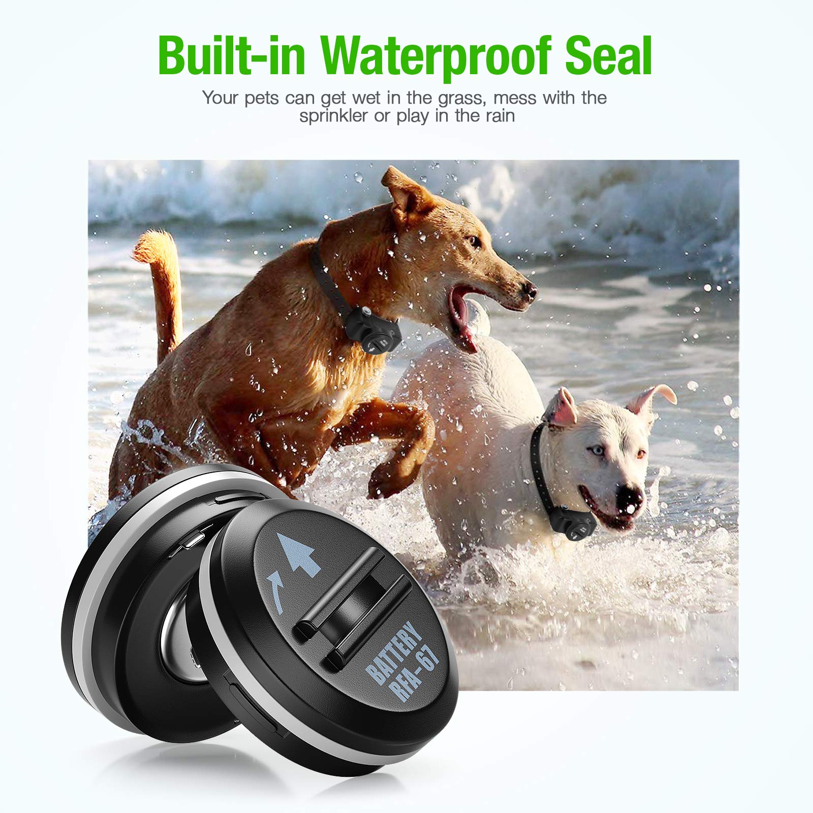 EBL RFA-67 RFA-67D-11 6 Volt Pet Collar Replacement Batteries 10 Pack, Ultra Long-Lasting & Waterproof Compatible with PetSafe 6V Lithium Battery Specific Dog Receiver Collars