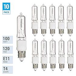 Pack of 10 – 100 Watt JDE11 Halogen candelabra