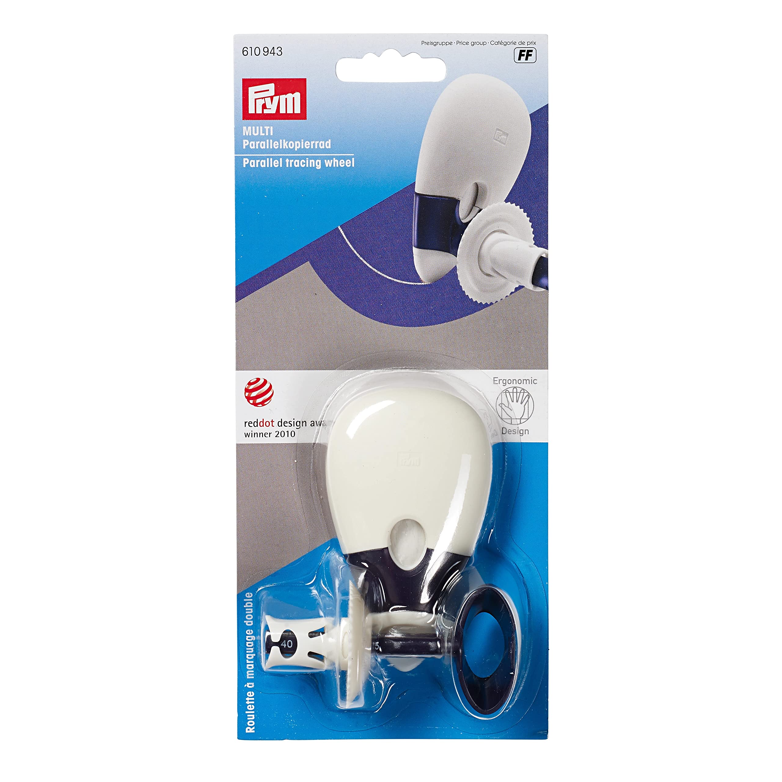 Prym 610943 Parallelkopierrad Parallel Tracing Wheel Multi Ergonomic, Purple, 21.0 x 9.3 x 4.5 cm