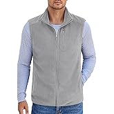 COOFANDY Men's Lightweight Fleece Vest Sleeveless Zip Up Warm Jacket Casual Outerwear Vests With Pockets