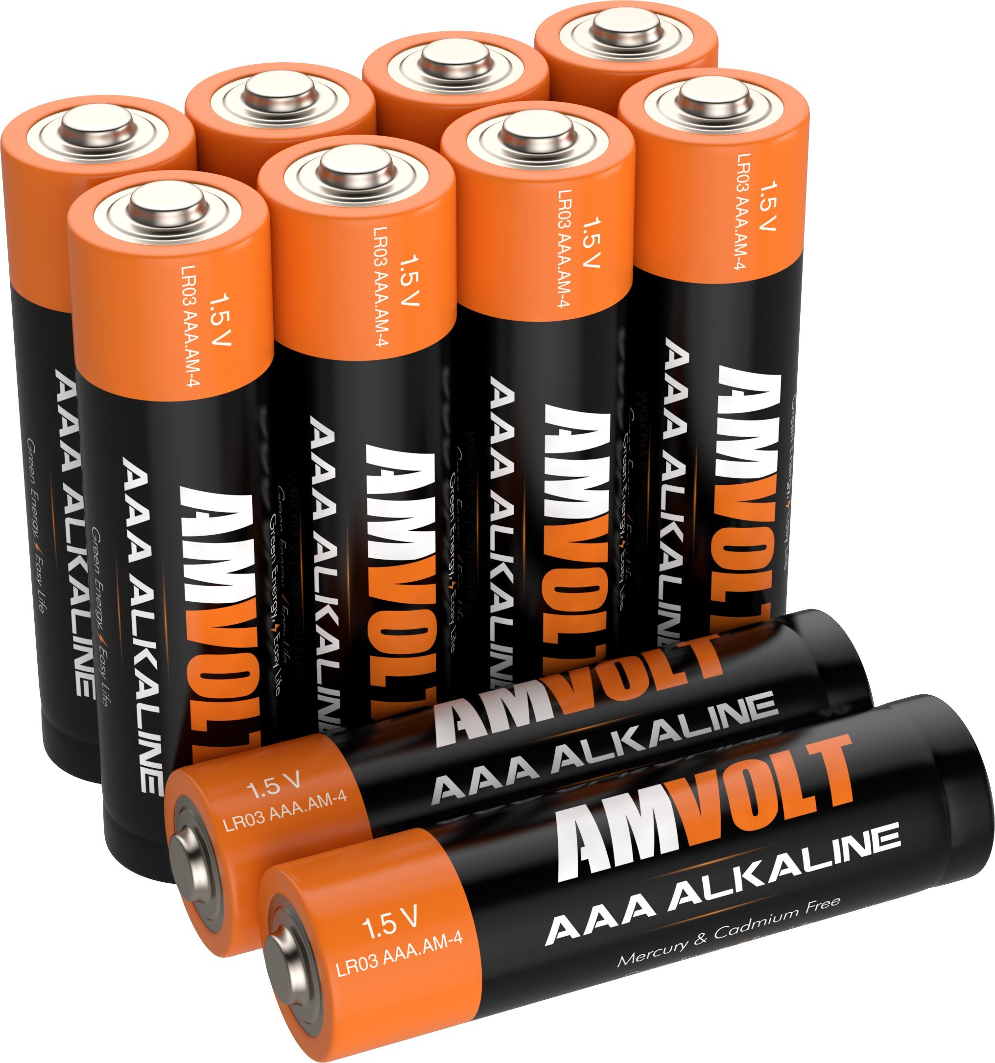 28 Pack AmVolt AAA Batteries [Ultra Power] Premium LR3 Alkaline Battery