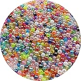 Pinhoollgo 1000pcs 6mm Acrylic Round Beads AB Colors Acrylic Beads Round Spacer Beads with Hole for DIY Bracelet Necklace Jewelry Making Supplies Handmade Craft(Mixed Colors)