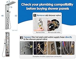 ROVOGO No Battery Needed Shower Panel System with