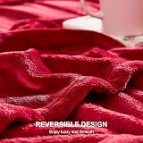 EHEYCIGA Fleece Blanket 130x165cm Red Throw Soft Warm Microfiber view 4