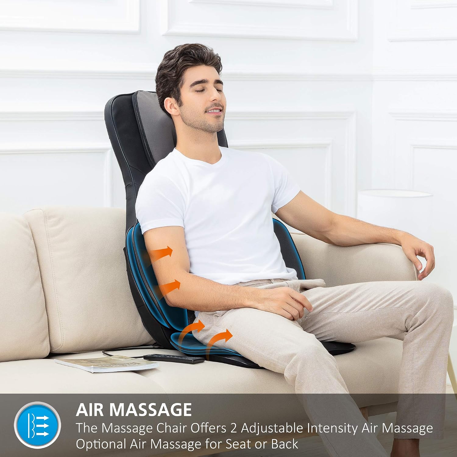 Snailax Full Body Massage Chair Pad Shiatsu Neck Back Massager with Heat and Compress - Image 4