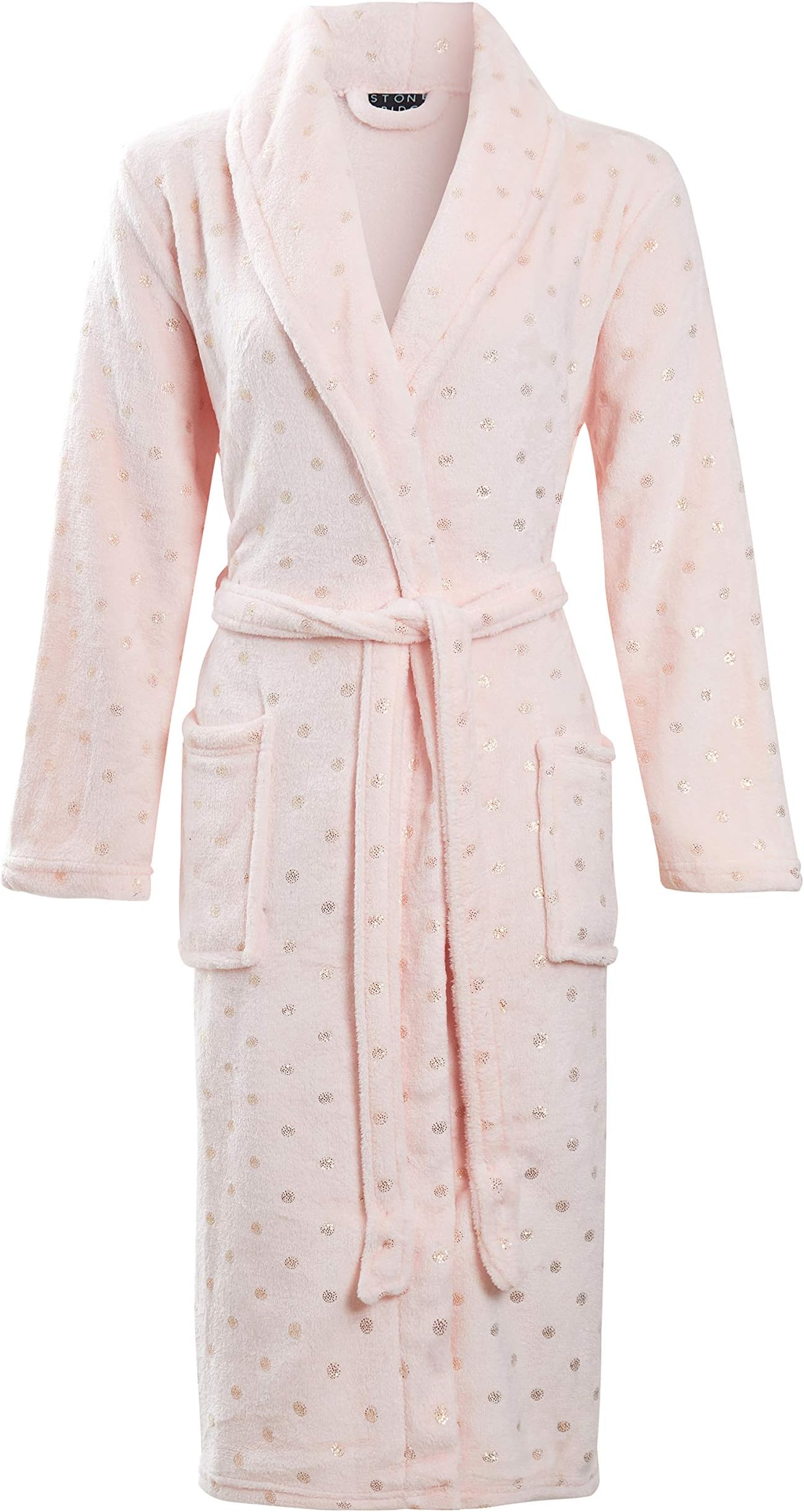 Habigail Ladies Plush Shimmer Fleece Dressing Gown Bathrobe