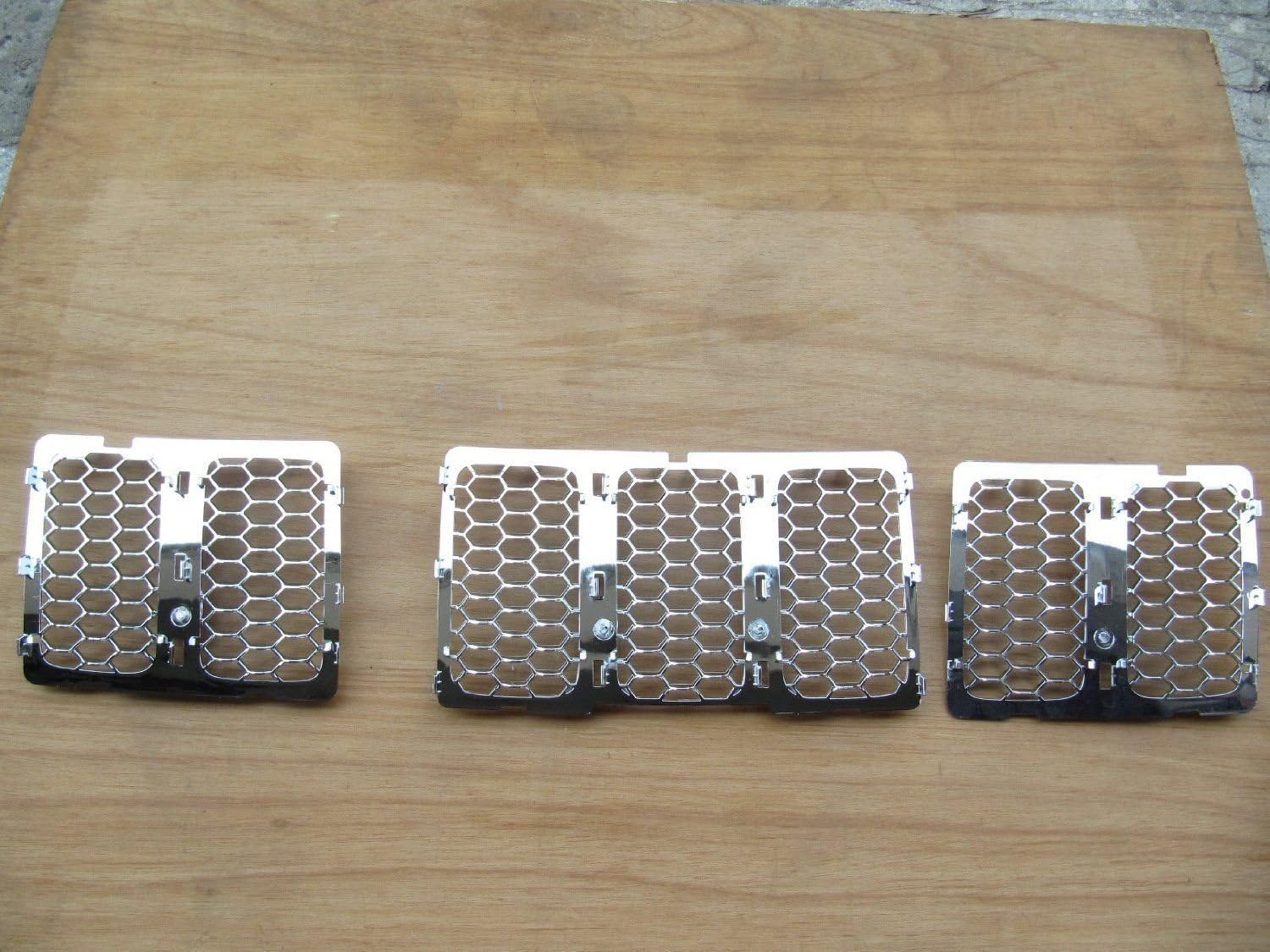 HONETECH(TM) Front Chrome Honeycomb Mesh Grille Grill Inserts Trim for Jeep Grand Cherokee 2014 2015 2016