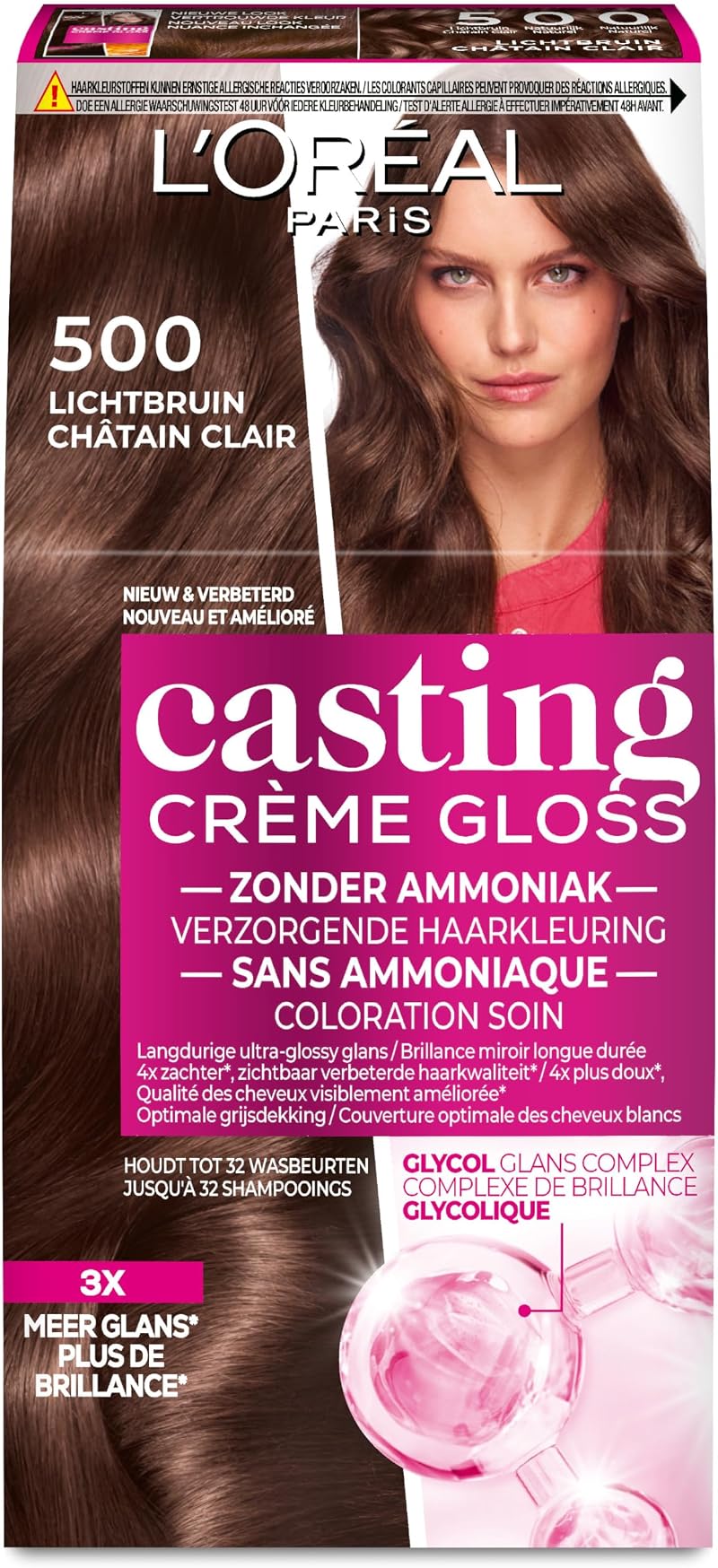 LOreal Paris Casting Crème Gloss 500 Light Brown Hair Dye