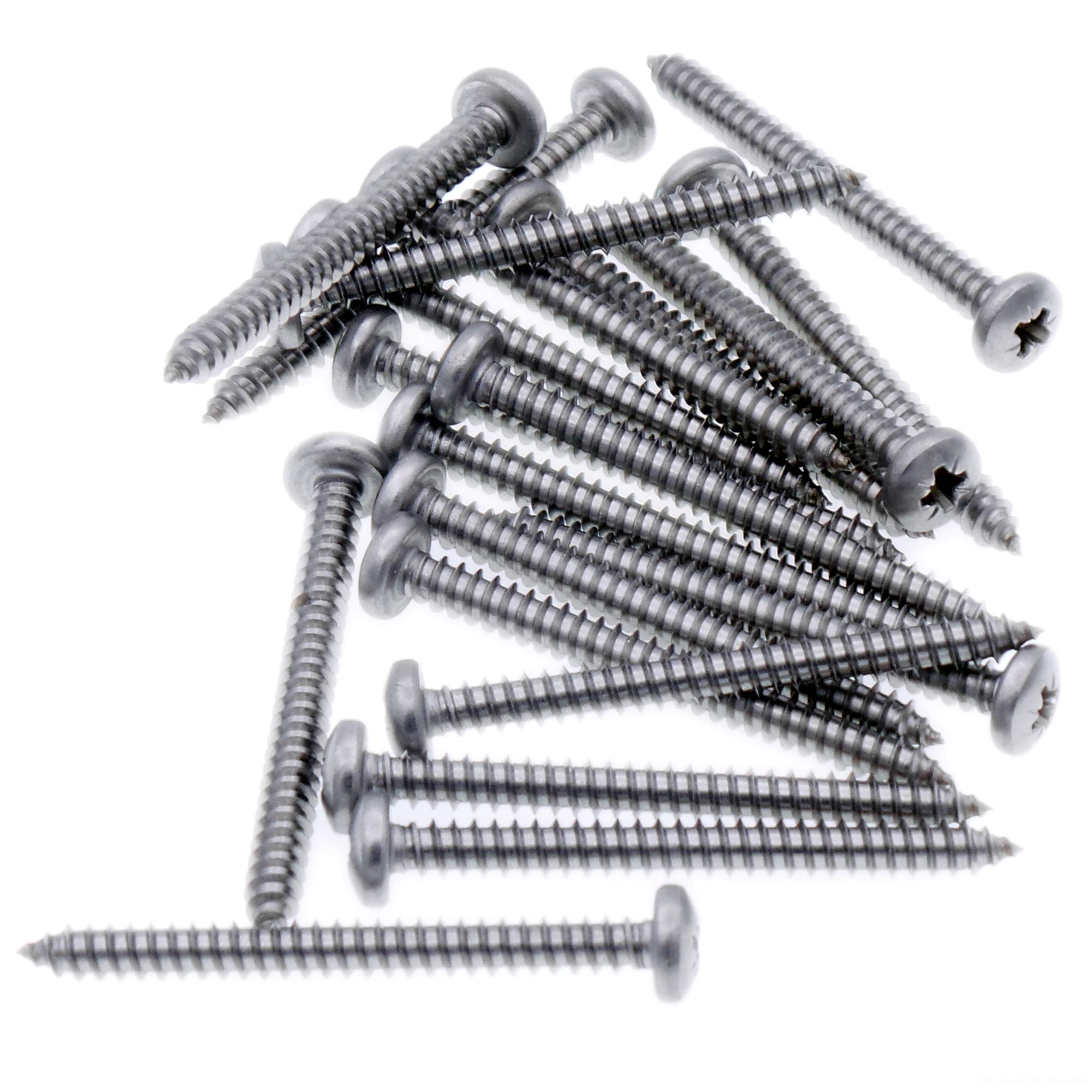 No.12 x 0.5 (5.5mm x 13mm) Pozi Pan Self-Tapping Screw - Stainless Steel (A2) (Pack of 20)