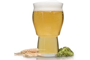 Muffin Top Nucleated Beer Glasses - Pint Glass - Cider, Soda, Craft Beer Gifts (Clear) (Single)