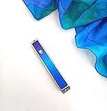 Blue Mezuzah Case With Kosher Scroll, Judaica Handmade Art by Israeli Artist Great as Jewish Housewarming and Bar Mitzvah Gift