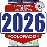 2026 Colorado State and Federal Labor Law Poster - OSHA Workplace Compliant - Mandatory Regulations Posting for Employees - All In One Required Compliance Posting 17" x 40" Laminated