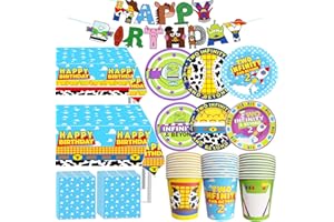 METIXOZE Two infinity plates napkins cups banner 2 tablecloth (Style B)