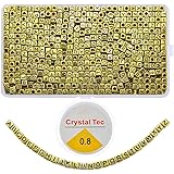 Alphabet Beads 800Pcs A-Z Letter Beads,Cube Acrylic Beads Kit for DIY Bracelets, Necklaces, Jewelry Key Chains and Crafts Gol