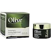 Olive Restoring & Firming Night Cream by Frulatte with Certified Organic Olive Oil rich in antioxidants. For all skin types 1.69 fl oz