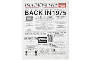 STUFF4 50th Birthday Poster Unframed - Back In 1975 Newspaper - Happy 50th Birthday Gifts for Men Women Vintage Retro Born In 1975, 8x10 Inch Fifty Fiftieth Bday Party Decor Decoration