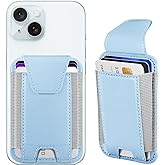 Miroddi for MagSafe Wallet with Privacy Flap, Strongest Magnetic Card Holder for iPhone 17, iPhone 16/15/14/13/12 Series, Leather Magnetic Phone Wallet, RFID Blocking, Fit 7 Cards, White Ice