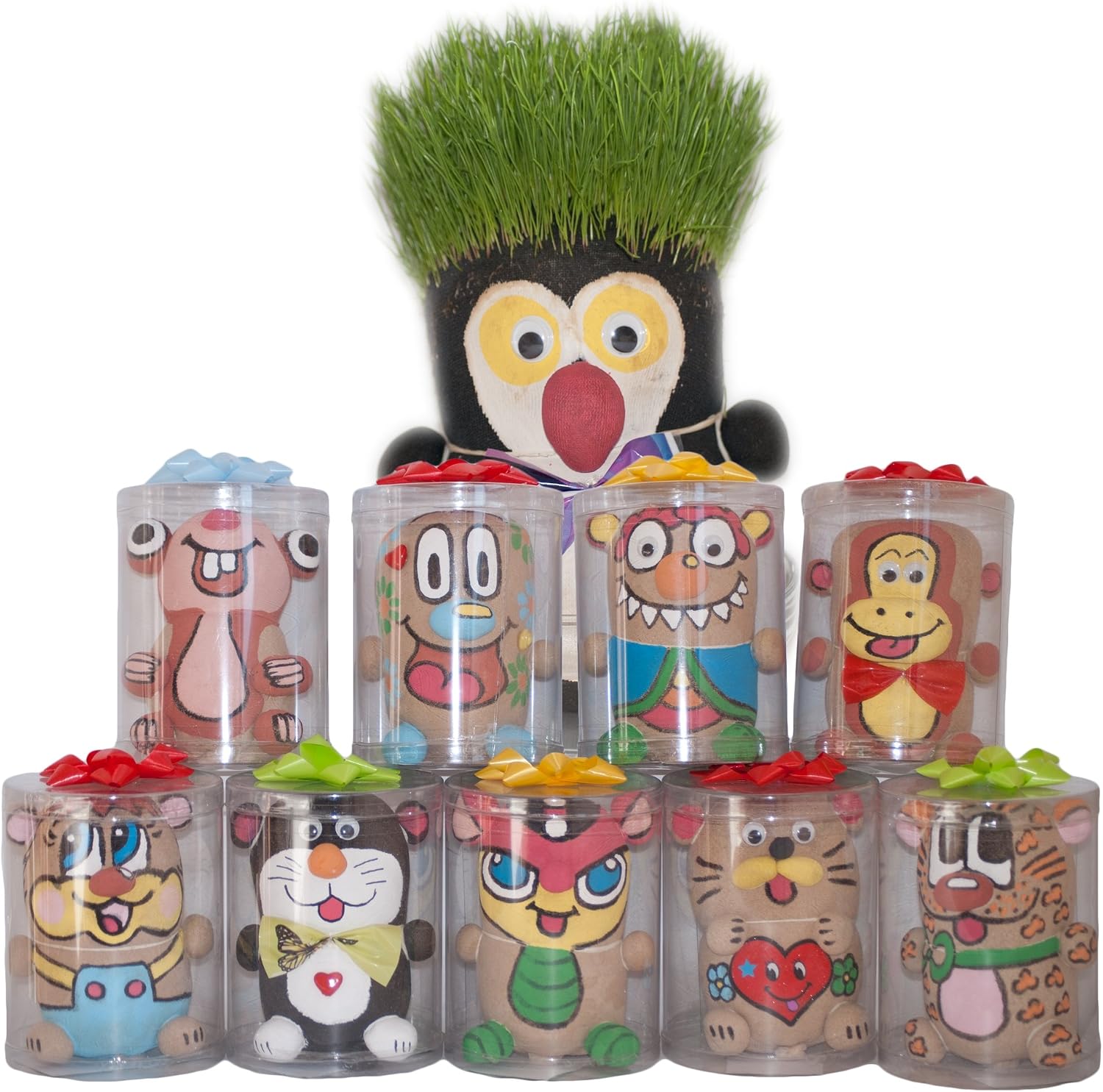 Dazoriginal Cabeza de Hierba Animales Grass Head DIY Magia Maceta ...