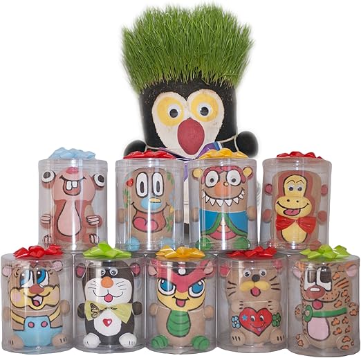 Dazoriginal Cabeza de Hierba Animales Grass Head DIY Magia Maceta ...
