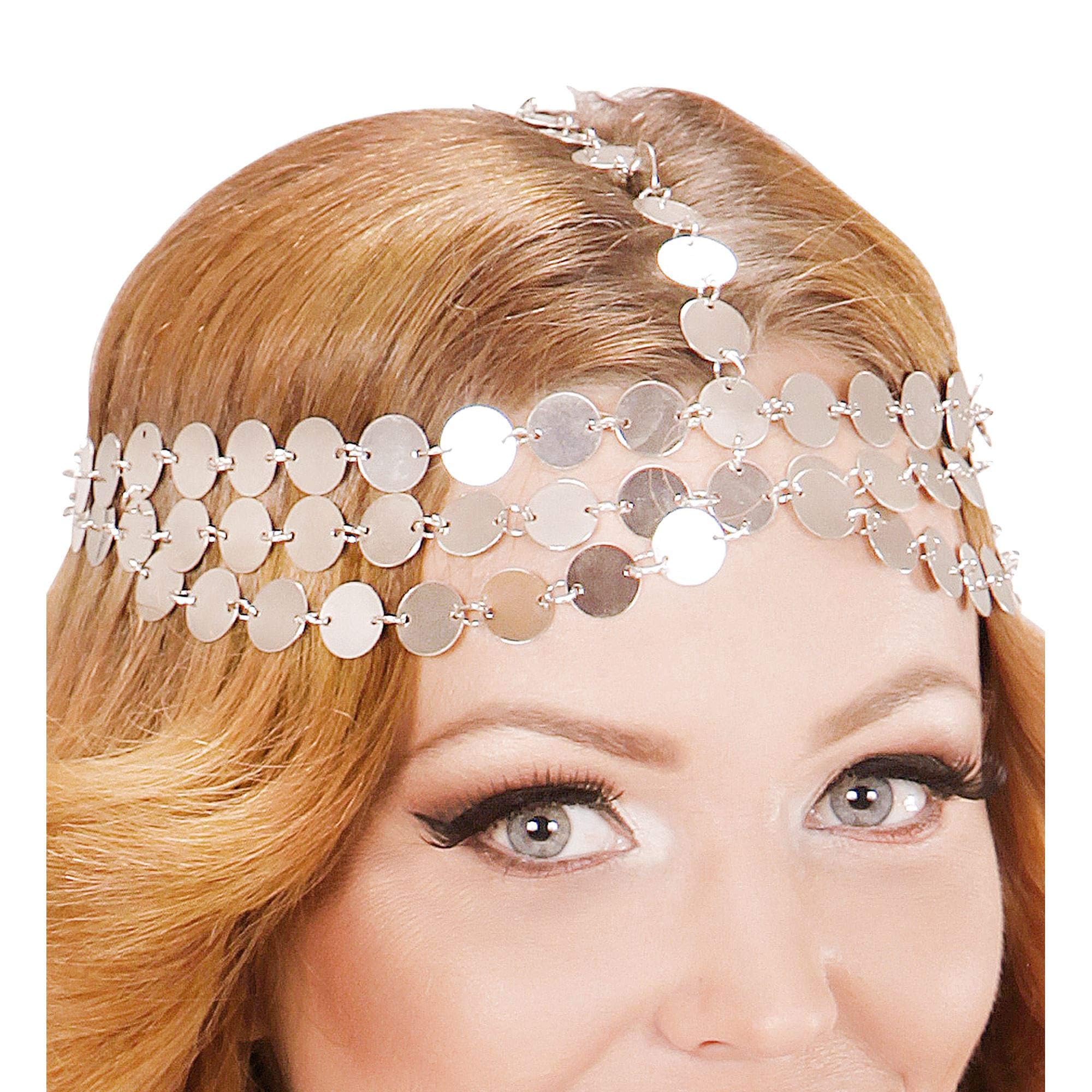 Widmann Silver Coin Headpiece Fortune Teller Fancy Dress Costume Jewellery Accessory