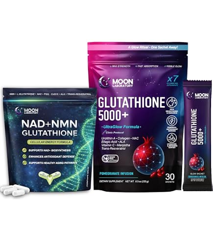 moon laboratory glutathione 5000mg Detox & Energy Bundle with Yerba Mate – Antioxidant Support, Metabolism & Focus : Health & Household This New Year deserves a