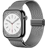 Zedoli Magnetic Metal Band Milanese Loop Compatible with Apple Watch Bands 40mm 41mm 38mm 42mm 44mm 45mm 46mm 49mm Women Men,Stainless Steel Strap for iWatch Band Series SE 11 10 9 8 7 6 5 4 3 2 Ultra